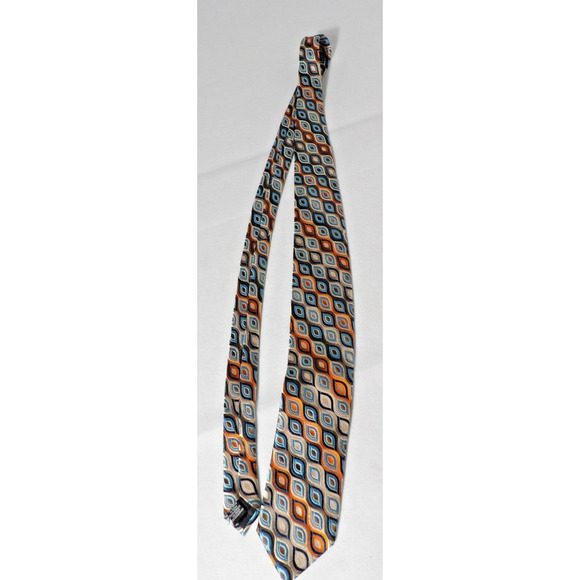 Concepts by Claiborne Mens Silk Neck Tie Funky Eye Pattern Artsy Abstract Luxury - Picture 2 of 12